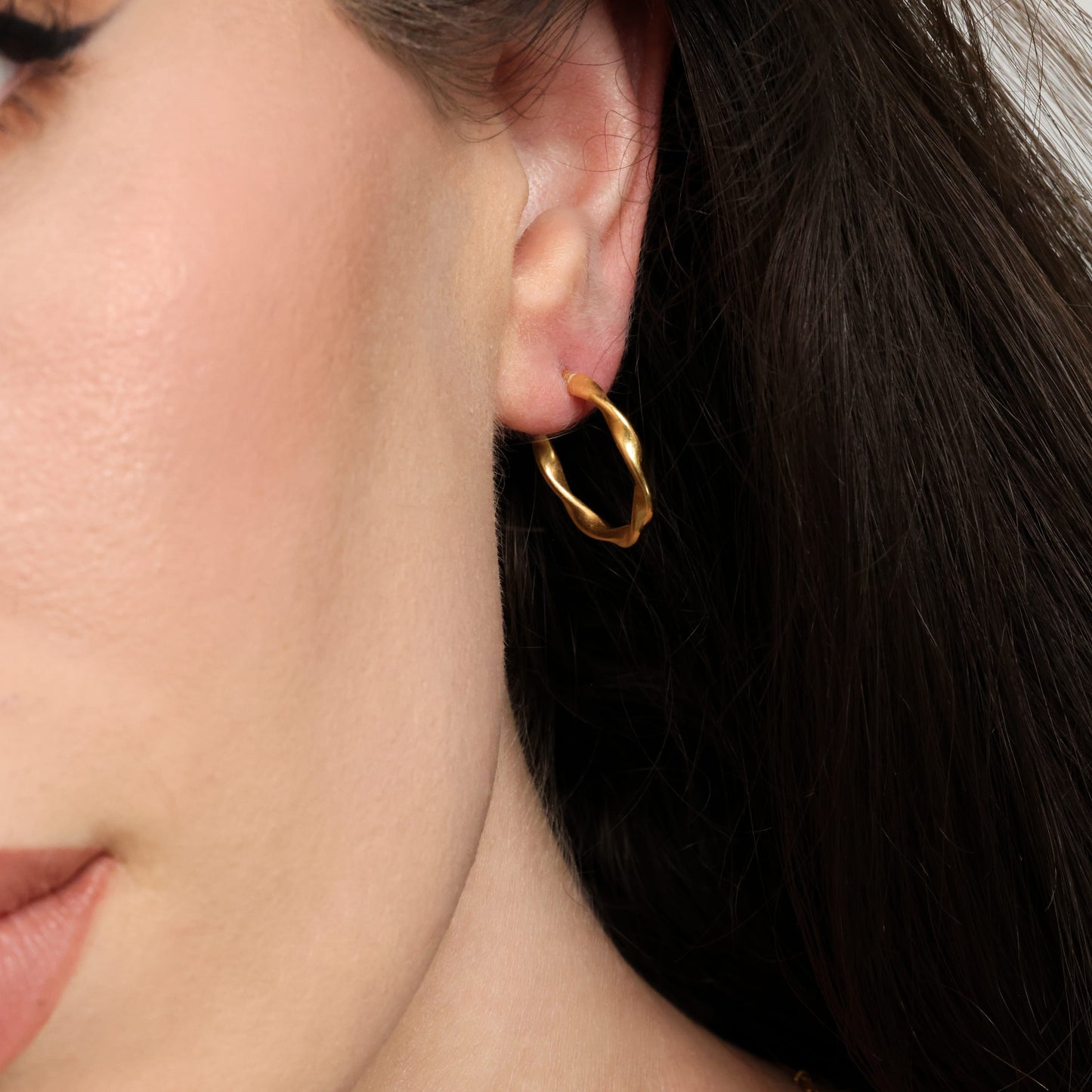 Ripple Hoop Earrings