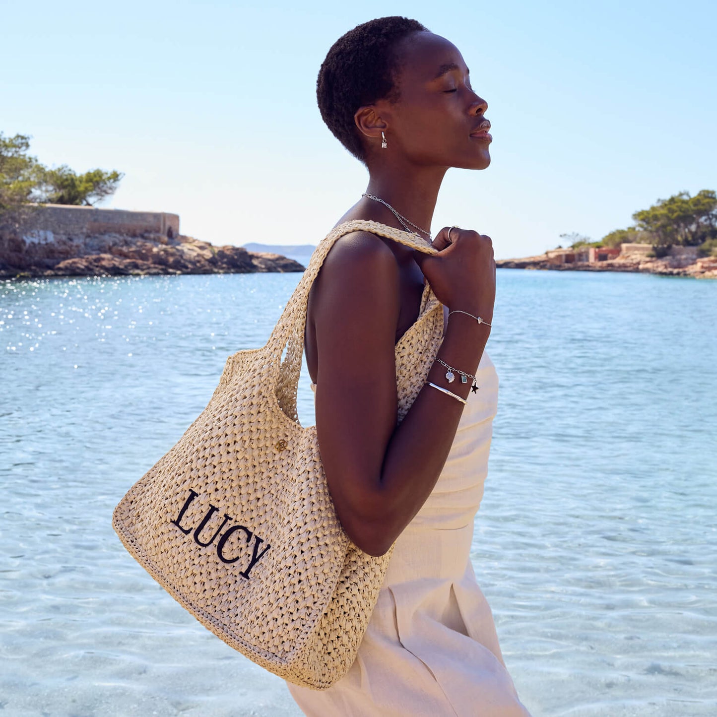 Personalised Raffia Bag - Test