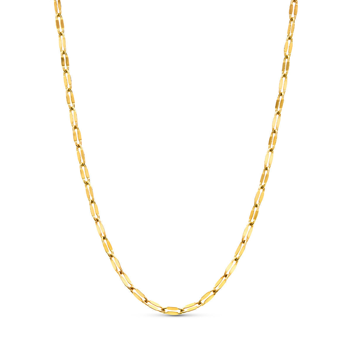 Double Fingerprint Heart Token Necklace (Gold)