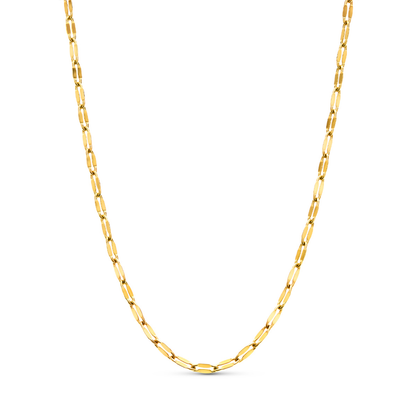 Double Fingerprint Heart Token Necklace (Gold)