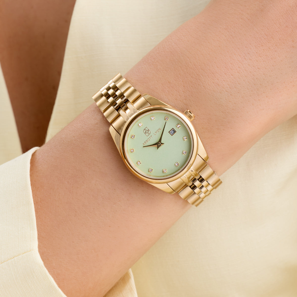 Mint Green Belgravia 30 Watch (Gold)