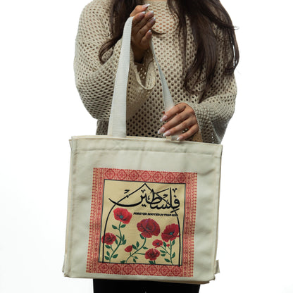 Poppy Tatreez Palestine Tote