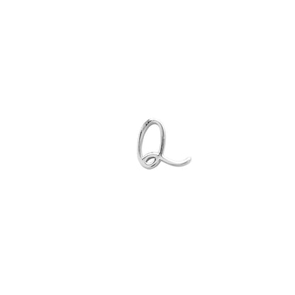 Signature Initial Stud Earring (Silver)