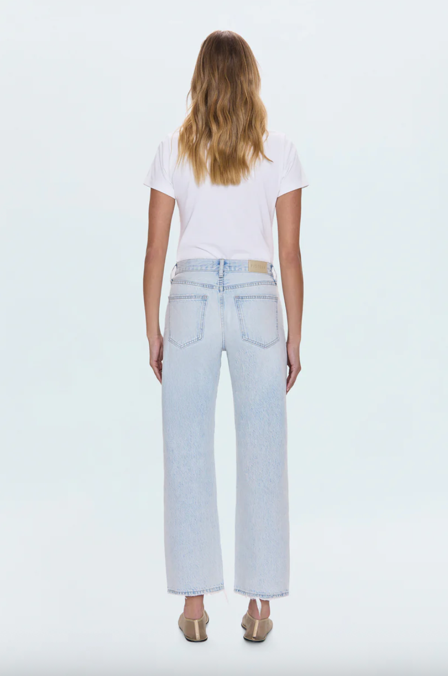 lexi mid rise bowed straight - solstice distressed