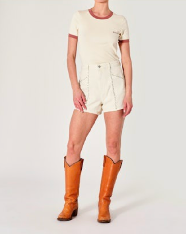 mirage shorts - cream sparkle