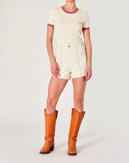 mirage shorts - cream sparkle