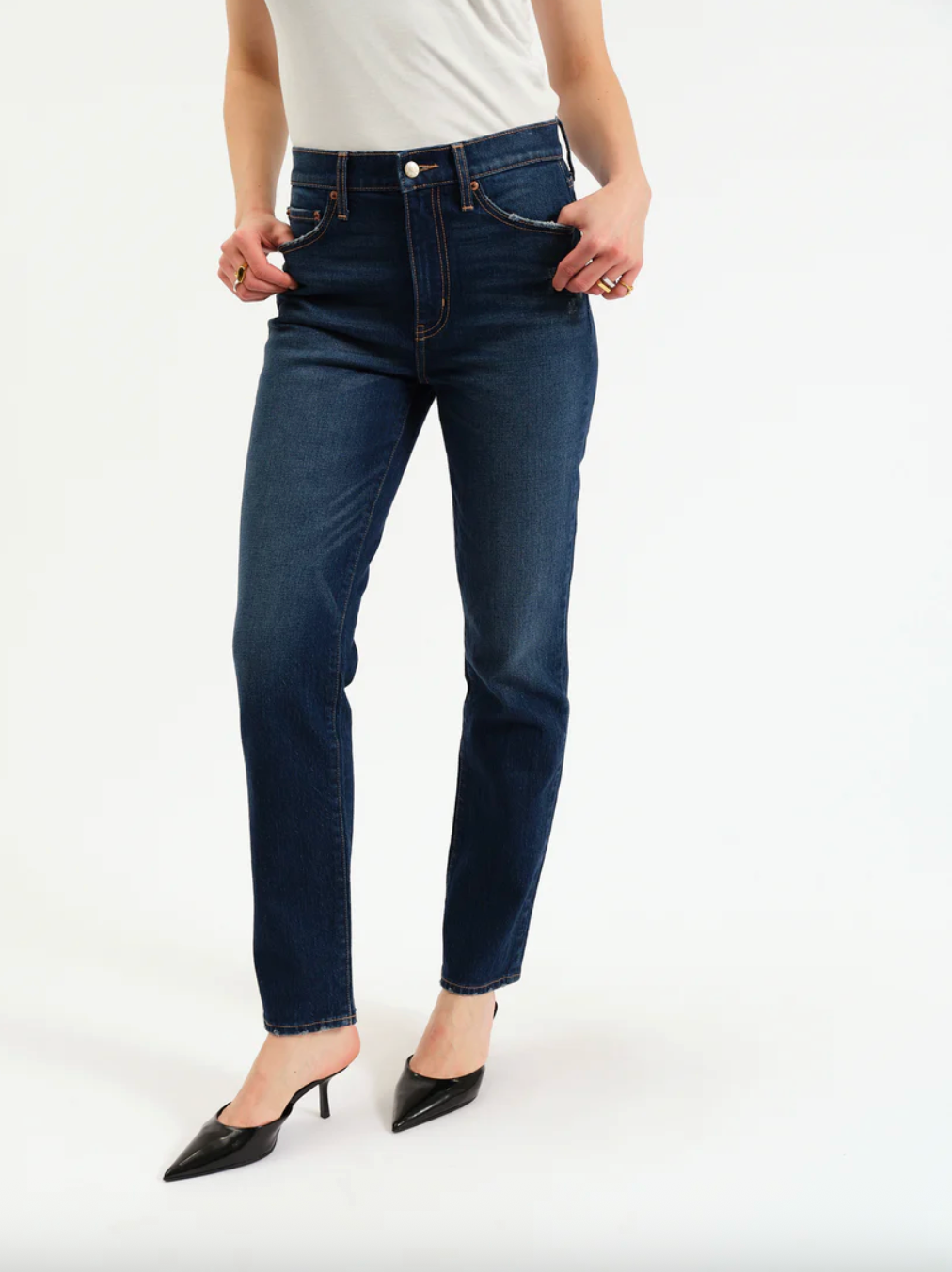 smarty pants high rise straight - vintage ink