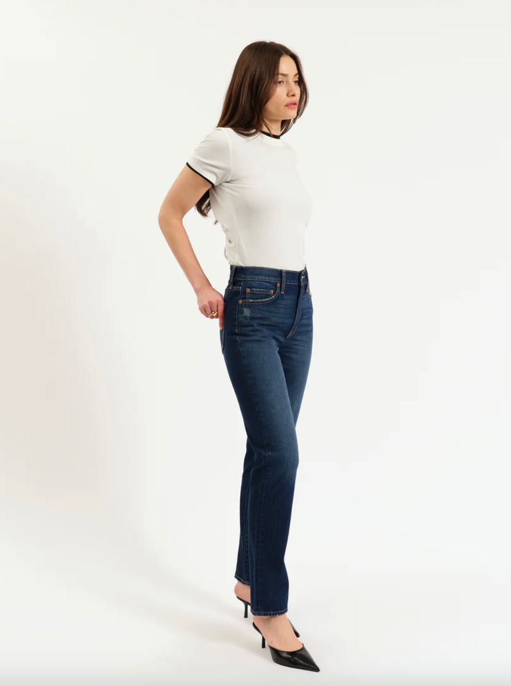 smarty pants high rise straight - vintage ink