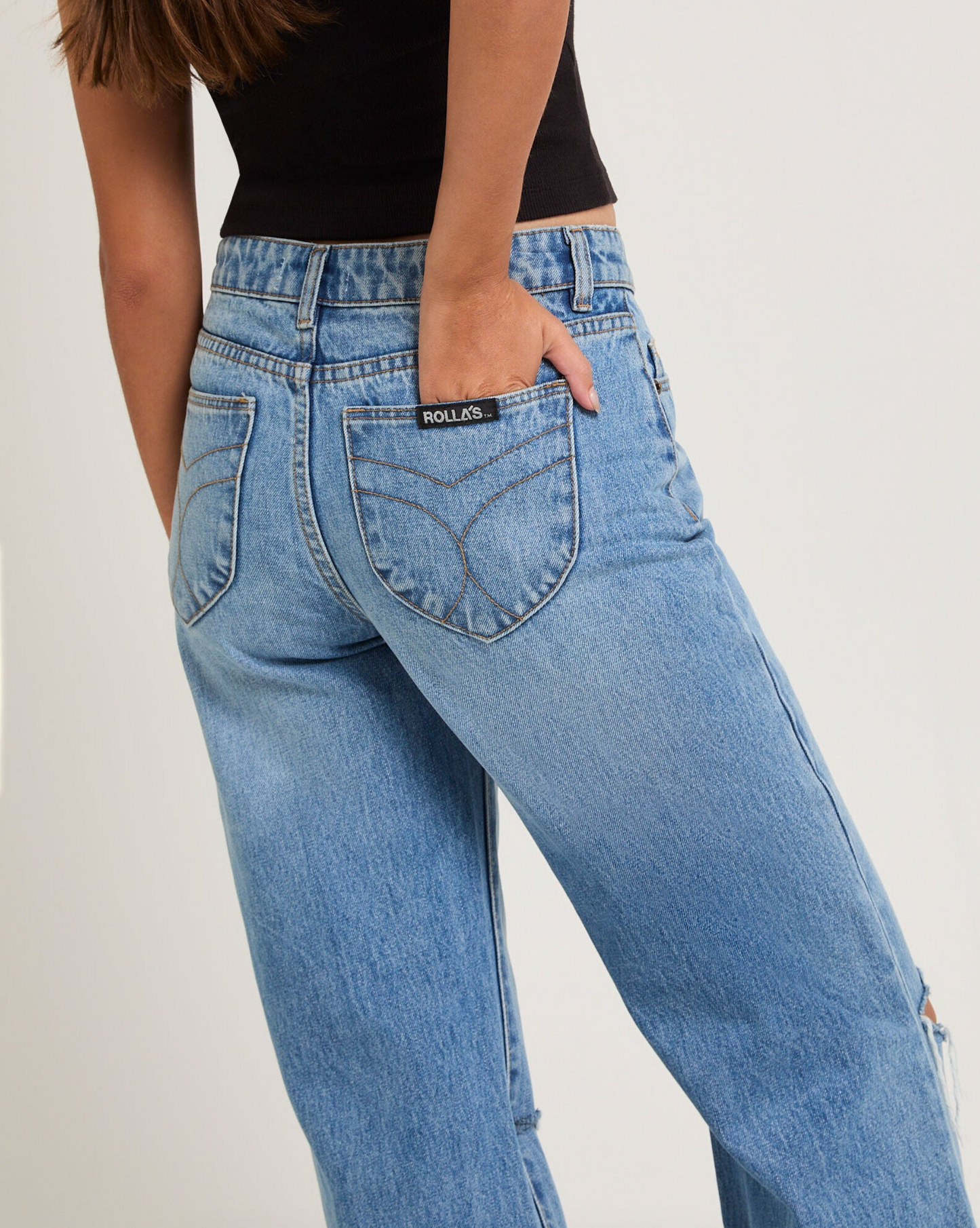 rolla's heidi low jean - brad blue