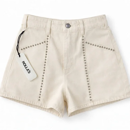 mirage shorts - cream sparkle