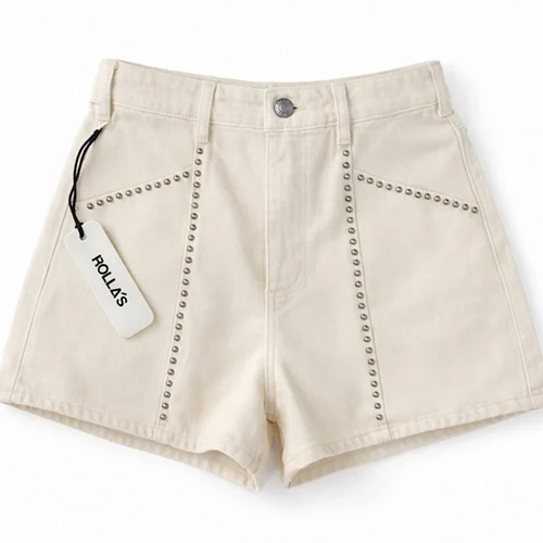 mirage shorts - cream sparkle