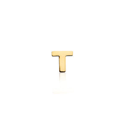 Made Mine Mini Letter Sphere Chain Necklace (Gold)