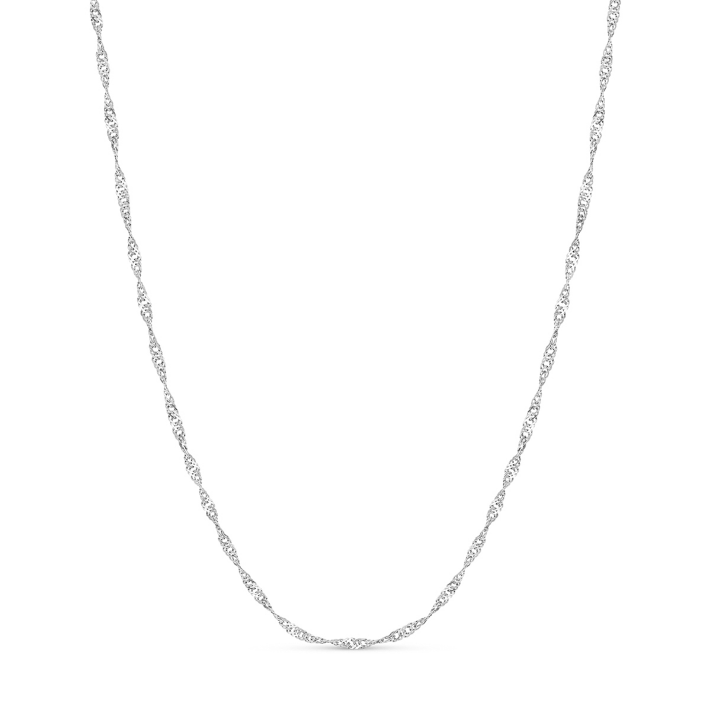 Organic Fingerprint Droplet Necklace (Silver)