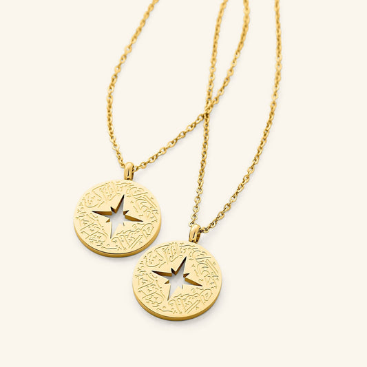 "I'm with you" Best Friend Necklace Set