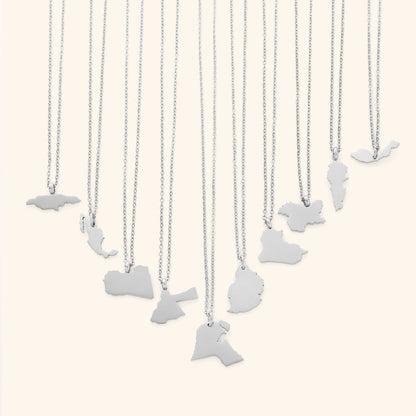 Country Map Necklace | Women