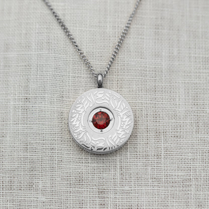 "With Hardship Comes Ease" Medallion | Red Agate Stone