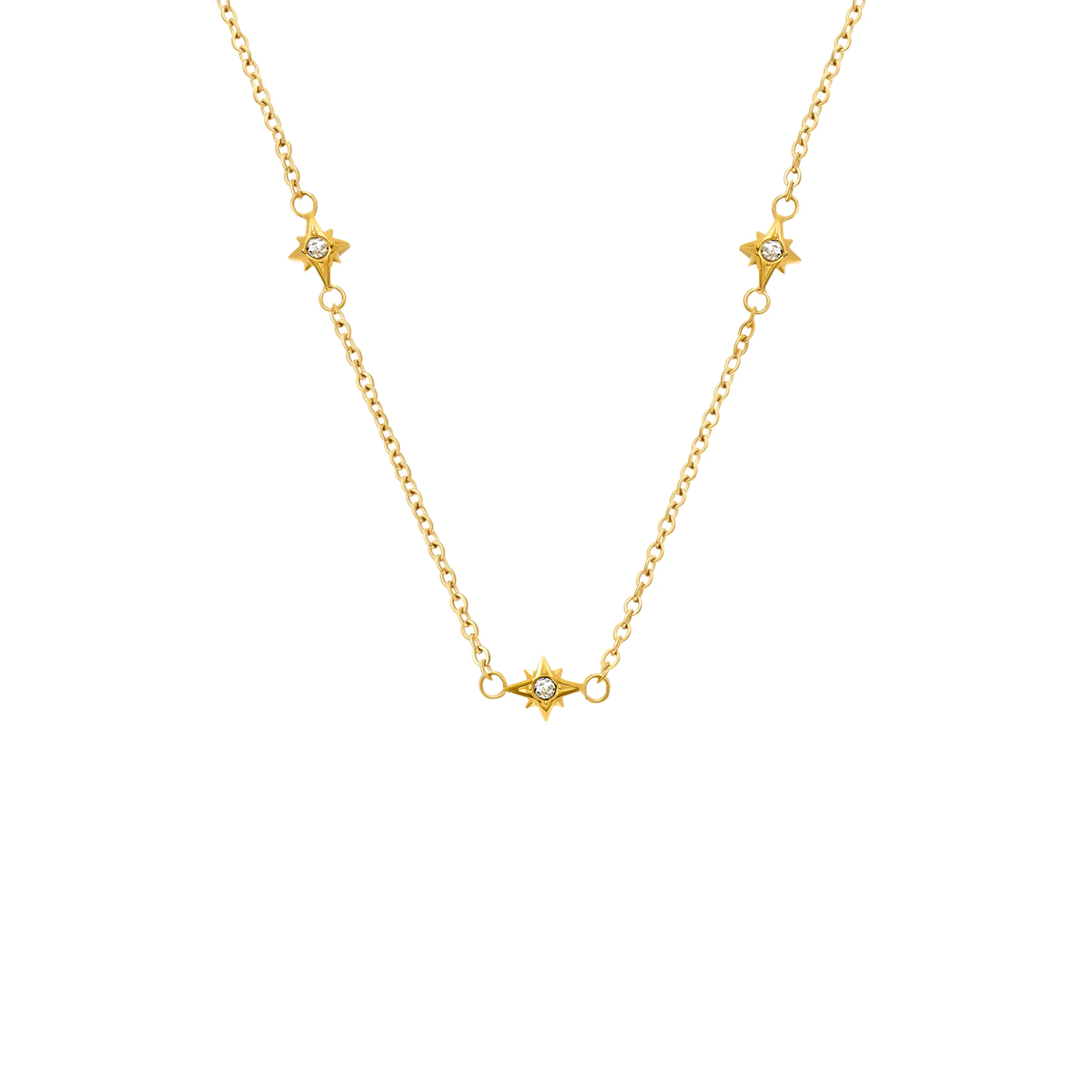 Mother of Pearl Cushion Necklace (Gold)