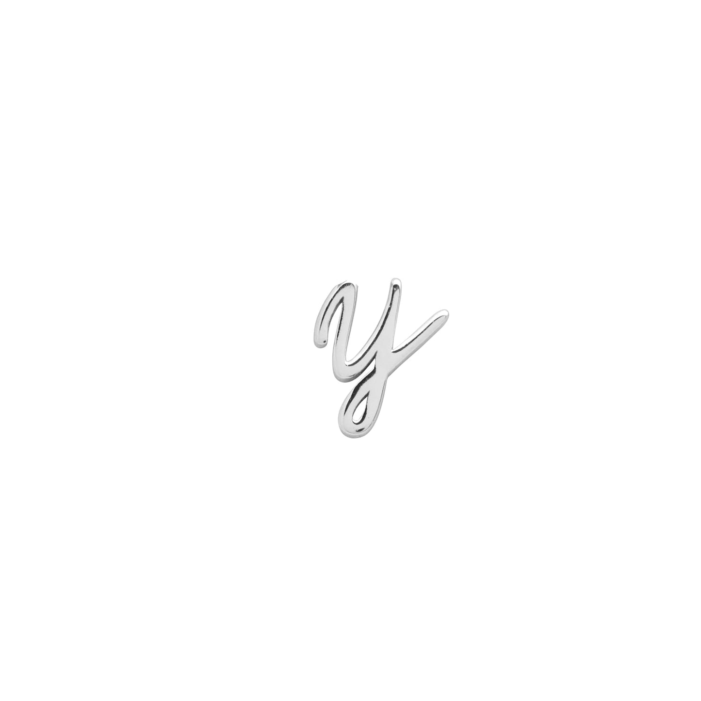 Signature Initial Stud Earring (Silver)