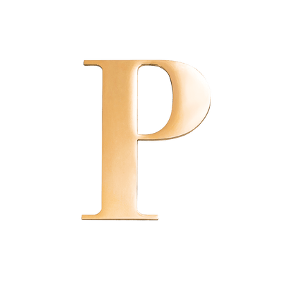 Gold Small Metal Letter