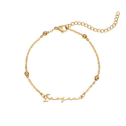 Matching 'Mini & Me' Signature Name Bracelet Set (Gold)