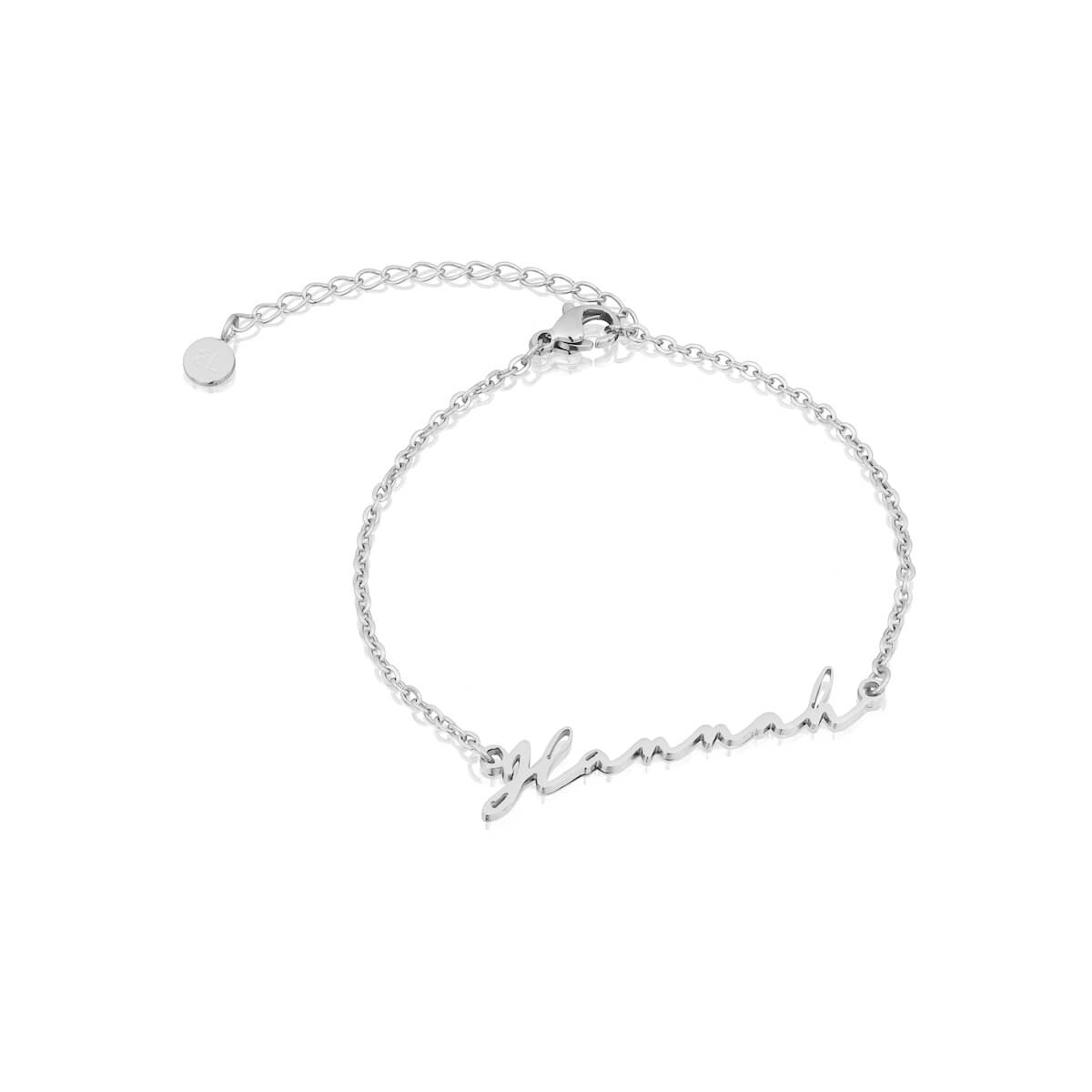 Matching 'Mini & Me' Signature Name Bracelet Set (Silver)