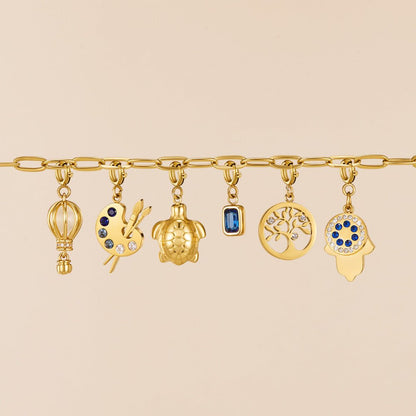 Golden Turtle Charm