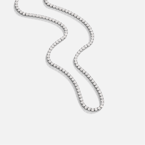 Cordelia Silver Crystal Necklace