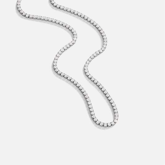 Cordelia Silver Crystal Necklace