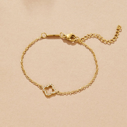 Luxe Crystal Clover Bracelet