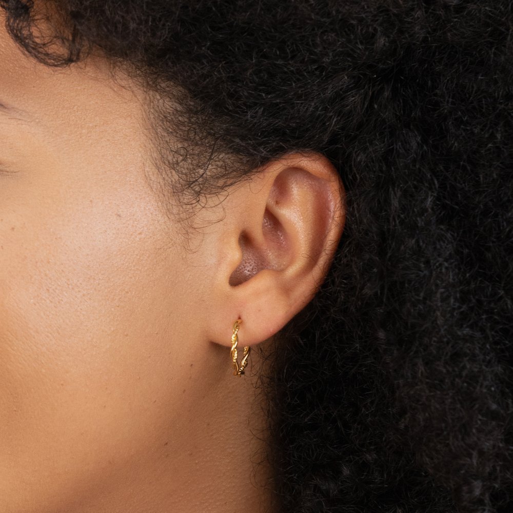 Maria Twisted Semi Hoop Earrings