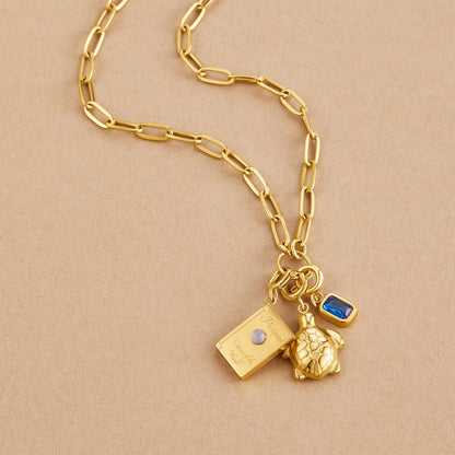 Mystic Blue Crystal Charm