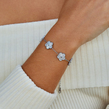 Silver Clover Bracelet