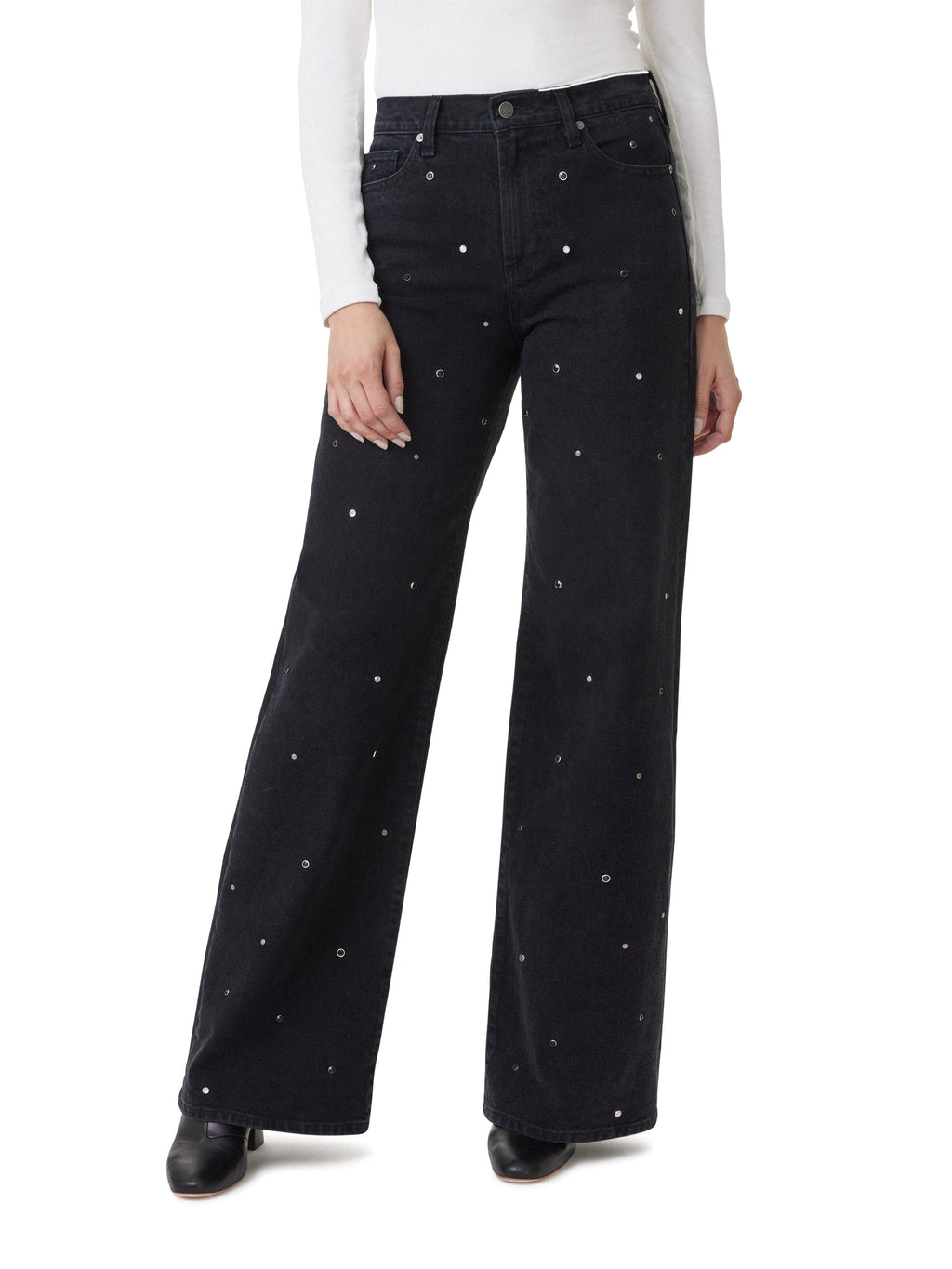 denver hr wide leg grommet - washed black
