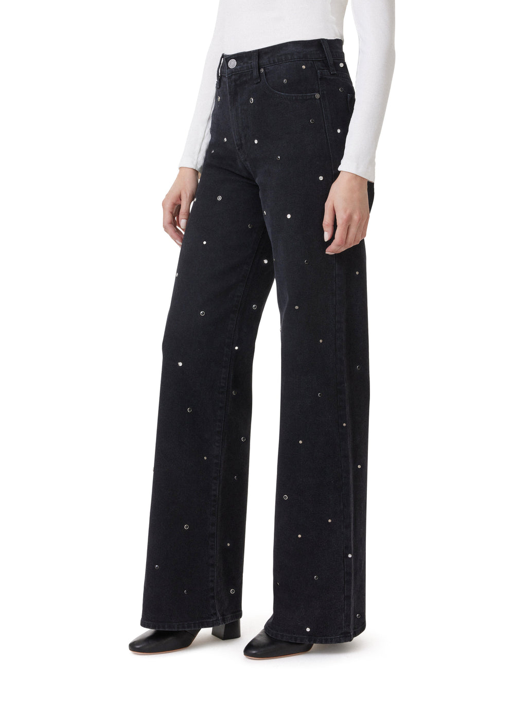 denver hr wide leg grommet - washed black
