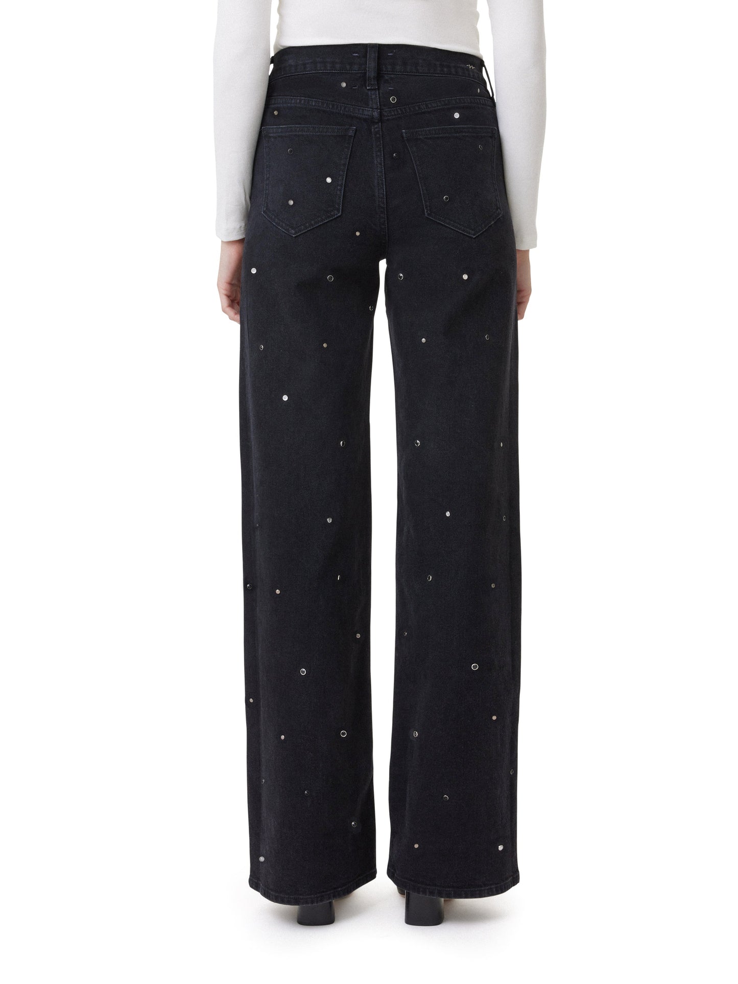 denver hr wide leg grommet - washed black