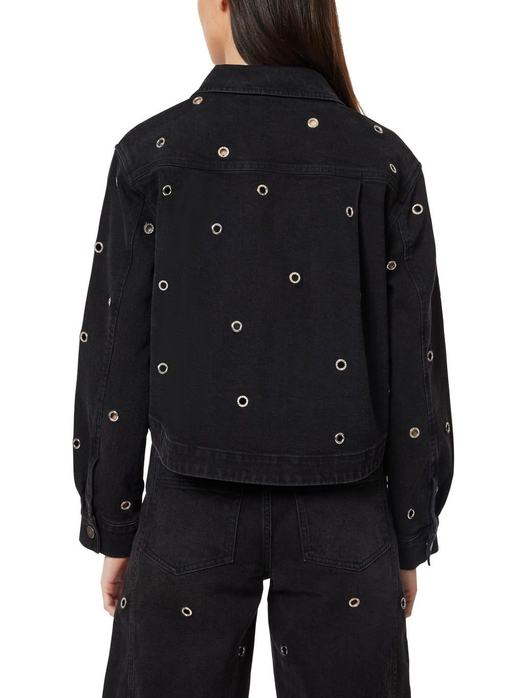 embellished crop swing jacket