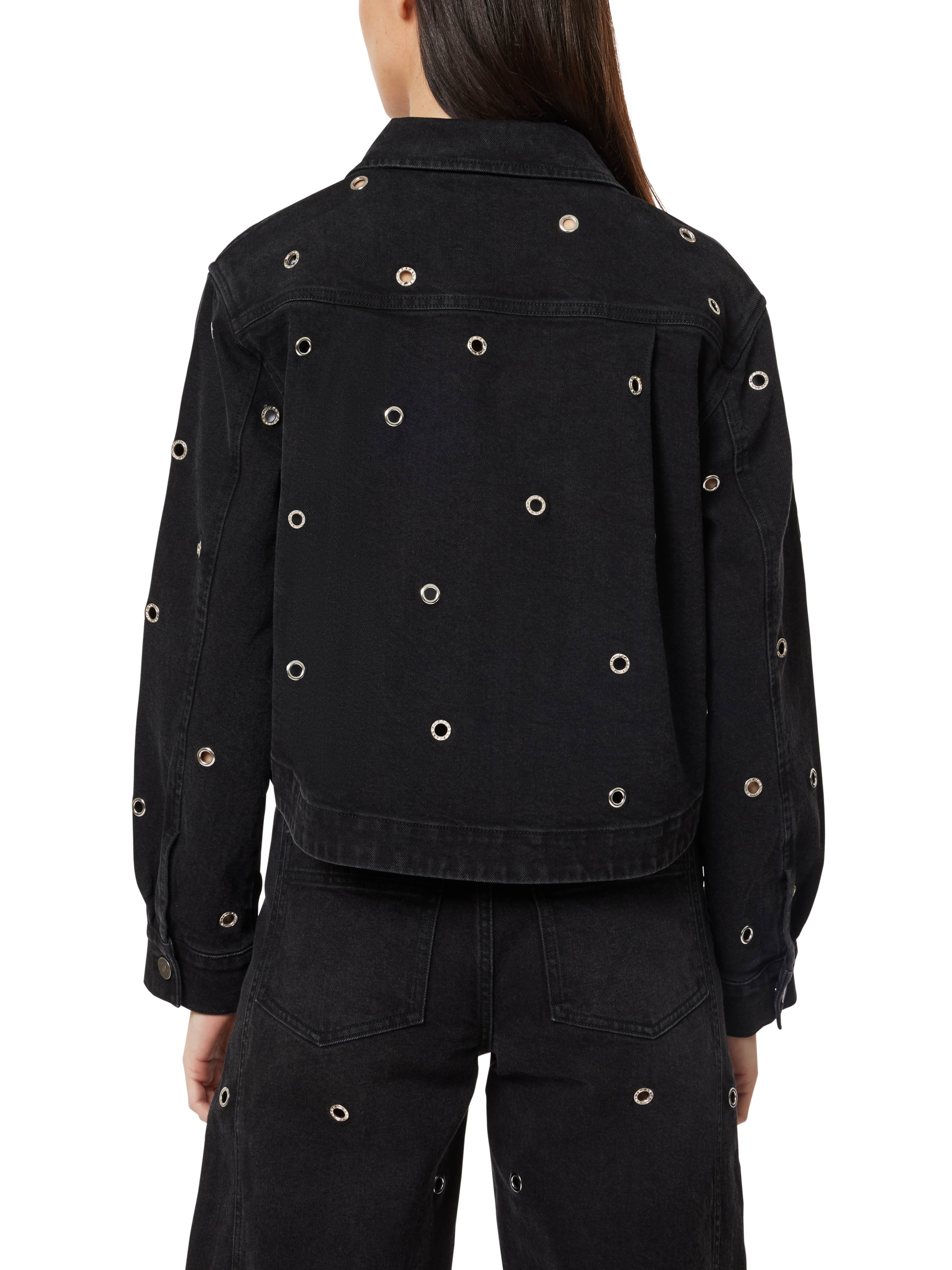 embellished crop swing jacket