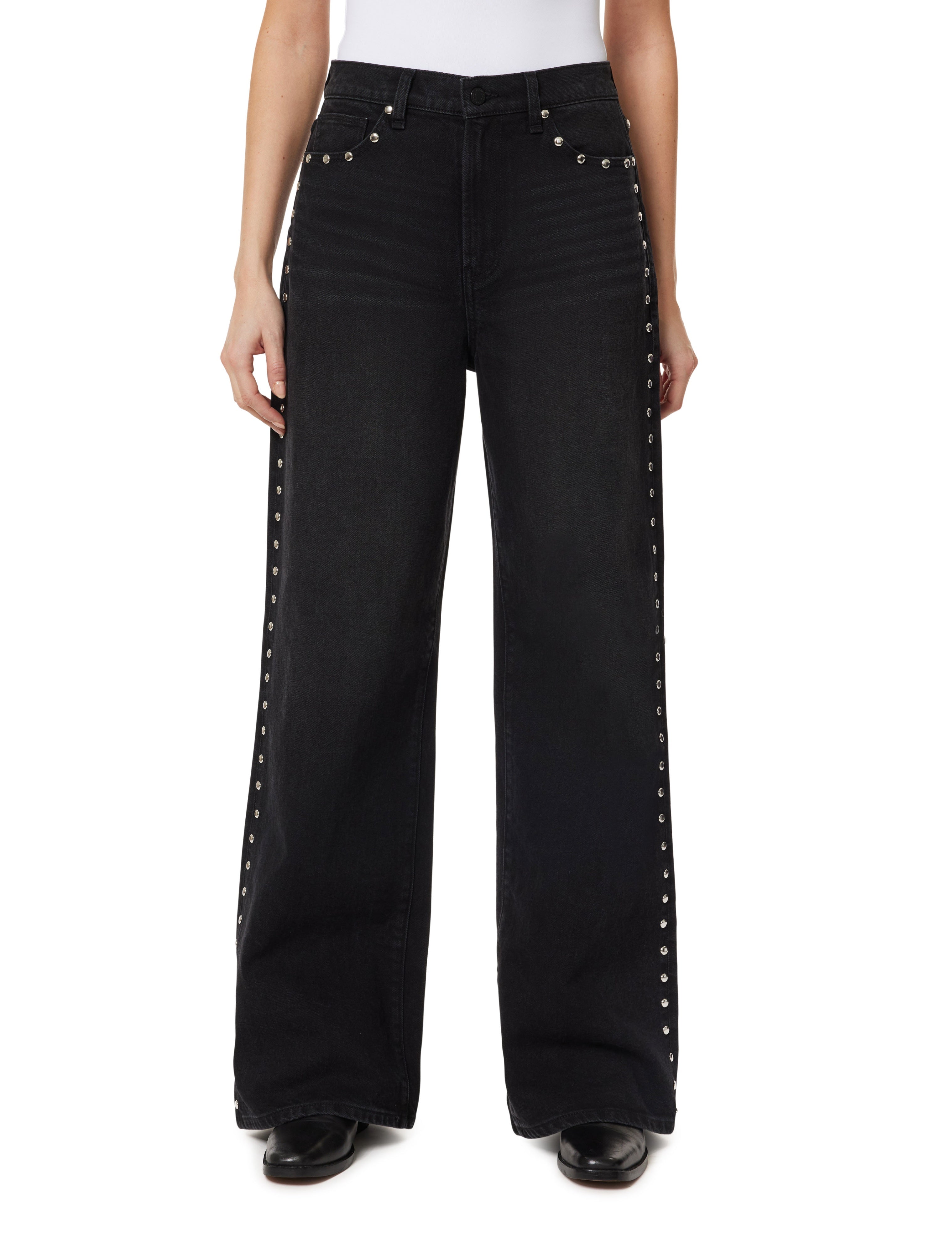 gemma wide leg slouch - jet black