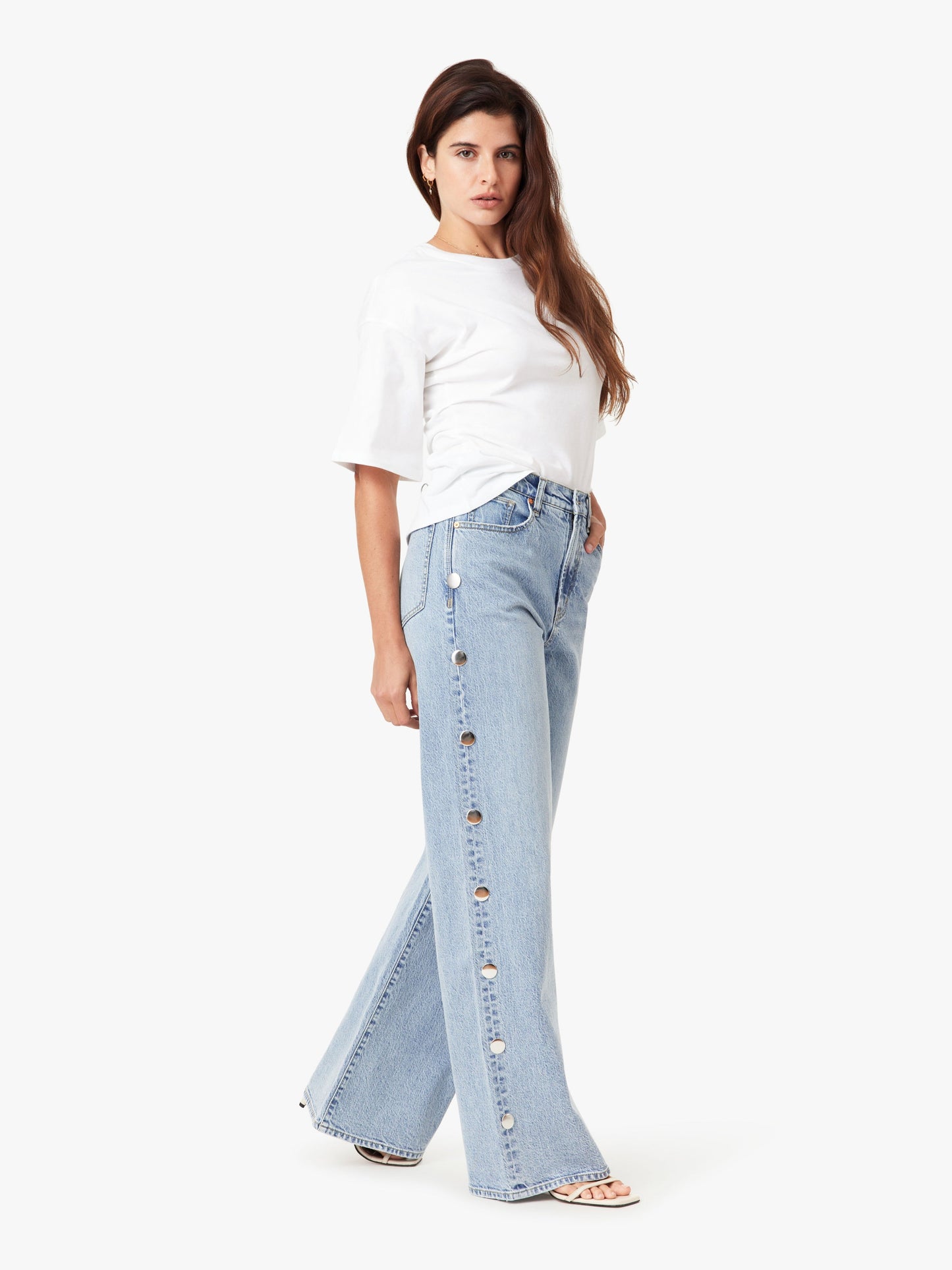 gemma studded wide leg slouch - aire