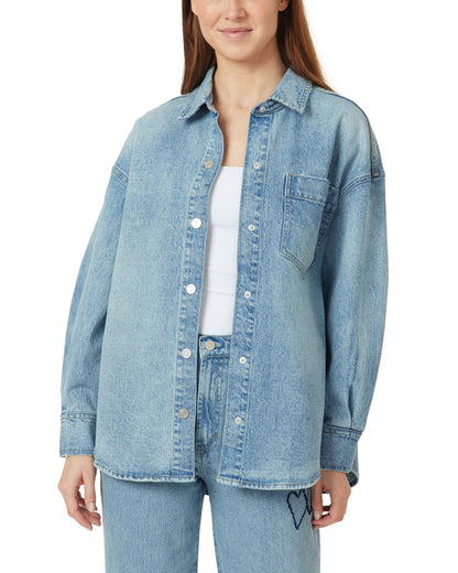 hearted shirt jacket