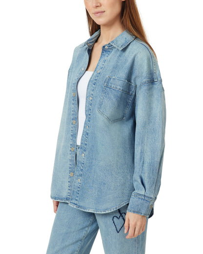 hearted shirt jacket