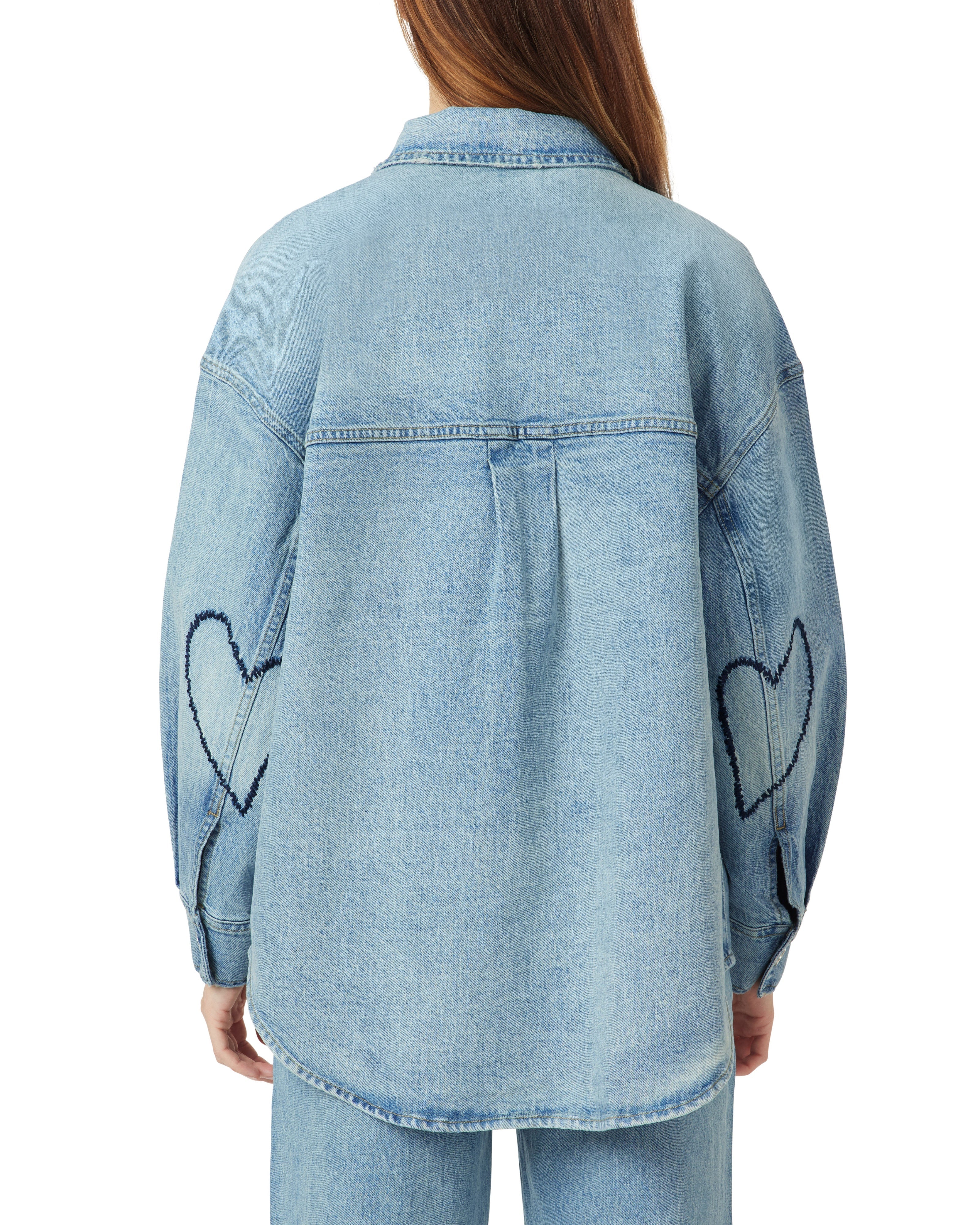 hearted shirt jacket