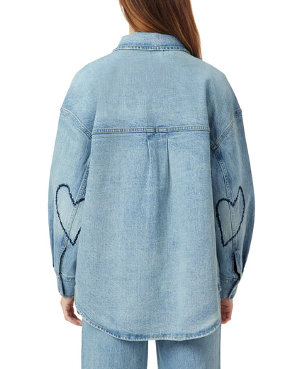 hearted shirt jacket