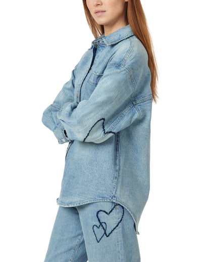 hearted shirt jacket