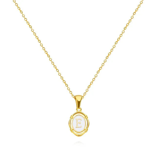 Vintage Gold Letter Necklace