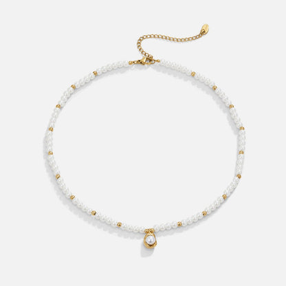 Vintage Golden Pearl Necklace